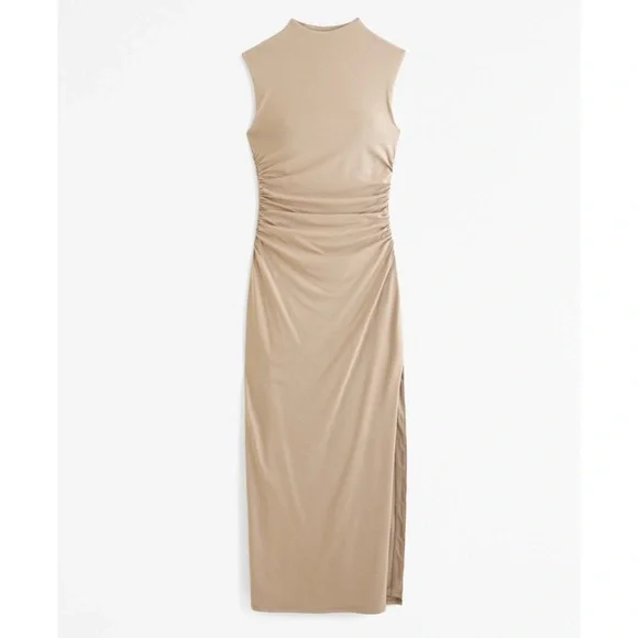 Abercrombie & Fitch | The A&F Paloma Maxi Dress, Tan Color, Modal, Size MP - NWT - Picture 5 of 12